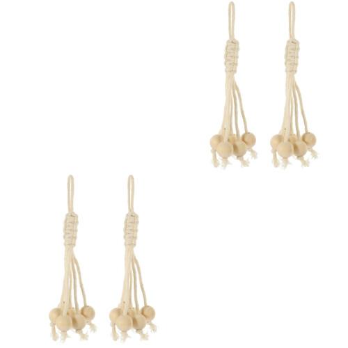 2Pièces Crochet Suspendu Banane Coton Perles Bois 1