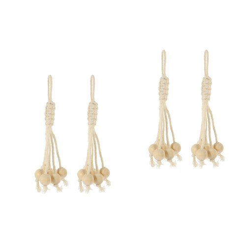 2Pièces Crochet Suspendu Banane Coton Perles Bois 2