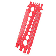 Boutmeter (Metrisch en SAE), Boutmaat voor Het Snel op Maat Maken van Moeren en Bouten, Kunststof Boutmeetinstrument, Draadmeter Rood