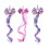 9Pièces Clips Extensions Perruque Multicolores Accessoire Fête 2