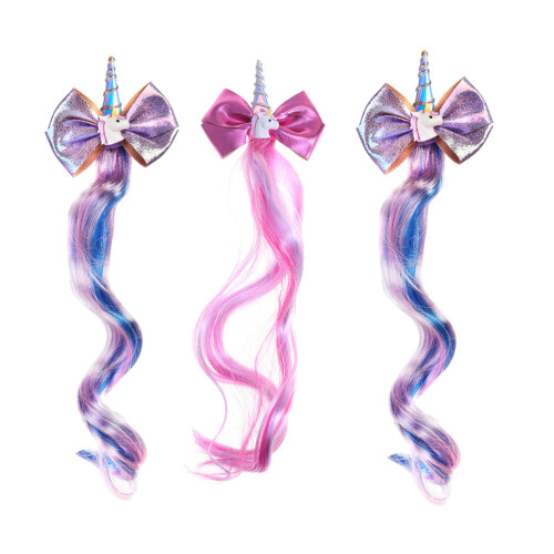 9Pièces Clips Extensions Perruque Multicolores Accessoire Fête 1