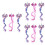 9Pièces Clips Extensions Perruque Multicolores Accessoire Fête 6