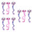 9Pièces Clips Extensions Perruque Multicolores Accessoire Fête 7