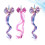 9Pièces Clips Extensions Perruque Multicolores Accessoire Fête 10