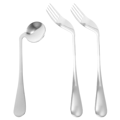 4Ensembles Couverts Inclinés Légers Pour Repas Faciles À 1