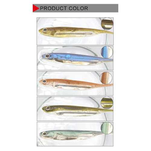 Weicher Fischköder, Silikonköder, Künstlicher Weicher Fisch, Geeignet für Barsch, Wels, Hecht und Mandarinfisch, Blau 2