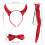 3Ensembles Accessoires Cosplay Cornes Rouge -Tête Halloween 2