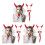 3Ensembles Accessoires Cosplay Cornes Rouge -Tête Halloween 3