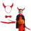 3Ensembles Accessoires Cosplay Cornes Rouge -Tête Halloween 10