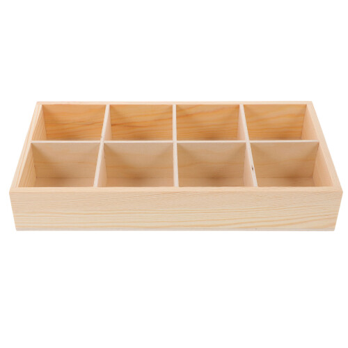 3Pièces Plateau Multi-Compartiments Beige En Bois Pour Pots De Fleurs 2