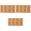3Pièces Plateau Multi-Compartiments Beige En Bois Pour Pots De Fleurs 4