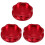 3Pièces Accessoire Réservoir Aluminium Rouge Robuste 4