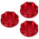 3Pièces Accessoire Réservoir Aluminium Rouge Robuste 7