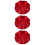 3Pièces Accessoire Réservoir Aluminium Rouge Robuste 9