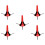 5Pièces Support Portable Clarinette Rouge Stable Antidérapant 3
