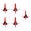 5Pièces Support Portable Clarinette Rouge Stable Antidérapant 4