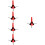 5Pièces Support Portable Clarinette Rouge Stable Antidérapant 7