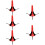 5Pièces Support Portable Clarinette Rouge Stable Antidérapant 8
