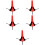 5Pièces Support Portable Clarinette Rouge Stable Antidérapant 11