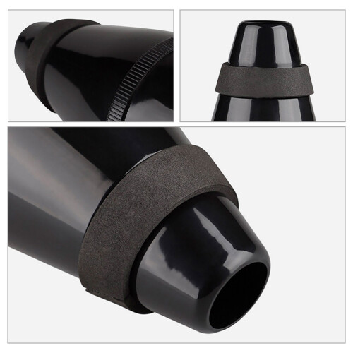 10Pièces Sourdine Trompette ABS Noire Usage Pratique Et Durable 2