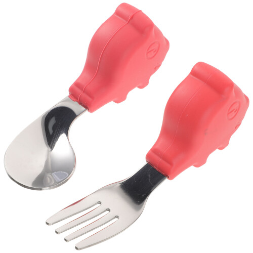 4Ensembles Ustensiles Bébé Auto-Alimentation Acier Durable 1