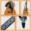 4Pièces Sangles Guitare Épaisses En Coton Bleu Brodées Durables 8