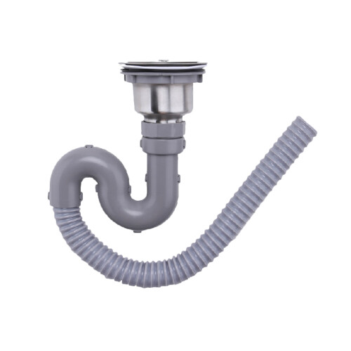 2Pcs Practical Grey Sewer Downcomer with Leak-Proof Rubber Gaskets 1
