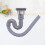2Pcs Practical Grey Sewer Downcomer with Leak-Proof Rubber Gaskets 10