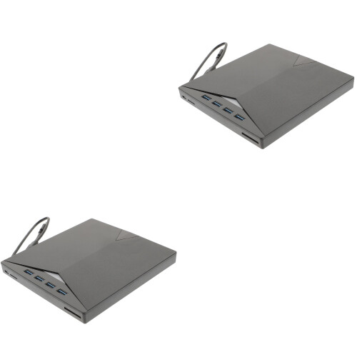 2Pièces Dvd Et Cd Externe USB 3.0 Portable Antidérapant Noir 2