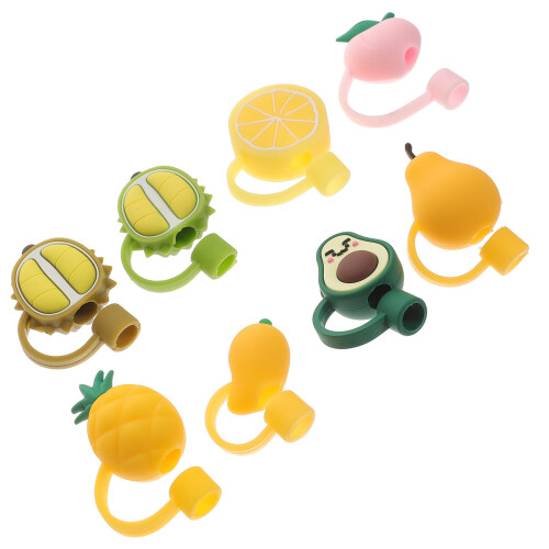 16Pièces Décorations Silicone Réutilisables Formes Fruitées 2