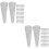 100Pièces Housses De Protection Ciseaux PVC Gris Pratique 7