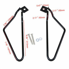 4Pcs Motorcycle Black Saddle Bag Support Rod Mounting Bracket for Sportster Xl 883 1200Travel Bag Bracket
