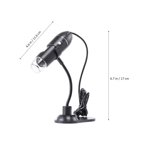 USB Digital Microscope Black 8 LED Lights High Sensor for Home Use 2