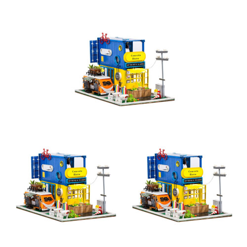 3Pièces Mini Maison DIY Bois Kit Cadeau Enfant 1