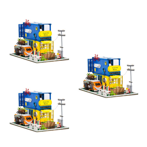 3Pièces Mini Maison DIY Bois Kit Cadeau Enfant 2