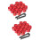 40Pcs Red Lug Nut Covers Durable Car Wheel Nut Caps with Removal Tool 6