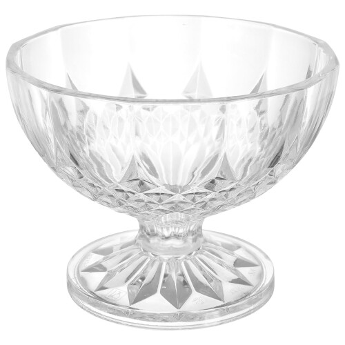 4Pcs Clear Footed Ice Cream Cups Multipurpose Acrylic Bowls 2