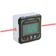 4-Sided Magnetic Dual Laser Woodworking Tools Inclinometer Digital Angle Measuring Instrument with Tilt Measurement