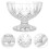 4Pcs Clear Footed Ice Cream Cups Multipurpose Acrylic Bowls 10