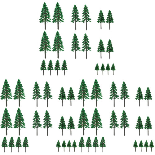 60Pièces Modèles D'arbres Verts Miniatures Pour Décor Architectural 2