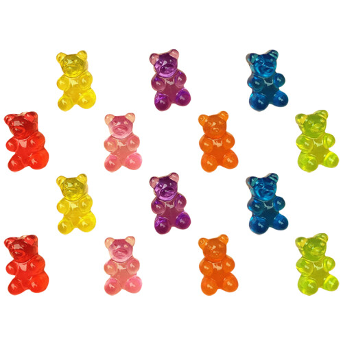 21Pairs Assorted Color Bear Post Earrings Small Studs for Women 2