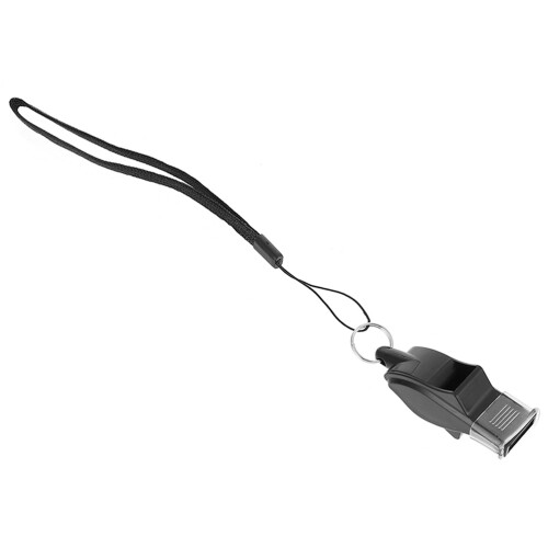 2Pièces Sifflet Camping Acier Noir Durable Fort Pour Arbitre 1