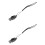 2Pièces Sifflet Camping Acier Noir Durable Fort Pour Arbitre 6