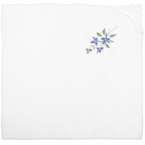 2Pièces Mouchoirs Coton Brodés Accessoire Élégant 1