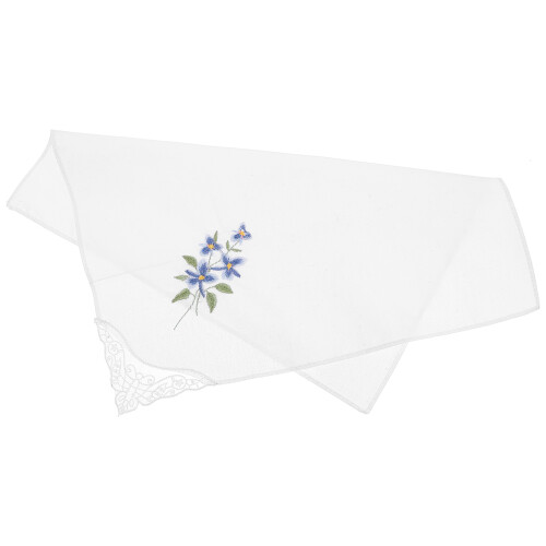 2Pièces Mouchoirs Coton Brodés Accessoire Élégant 2
