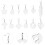 48Paires Boucles D'oreilles Accessoires Blanches Sublimation DIY 10