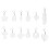 48Paires Boucles D'oreilles Accessoires Blanches Sublimation DIY 11