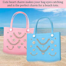 Do Bogg Bag Flower Pearls & Butterfly Charms do Bogg Bag Accessories Charms do Simply Southern Rubber Beach Bag Tote