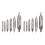 12 PCS HSS Combined Center Drills Bit Set Countersink 60 Degree Angle 5/3/2.5/2/1.5/1 mm 1