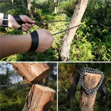Survival Chain Saw Chainsaws Outdoor Camping Hiking Emergency Zipper Handheld Chain Saw with Bag Wire Saw Cutting Tools
